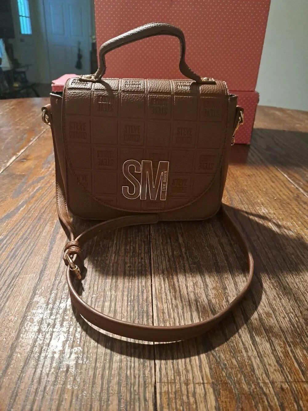 Steve Madden B Melly Cognac Shoulder Bag Handbag Adjustable Strap
